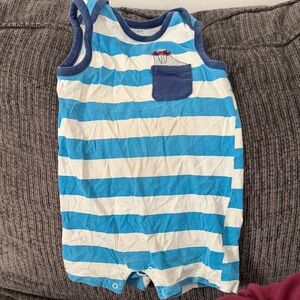 Striped Blue and White Kids Bodysuit